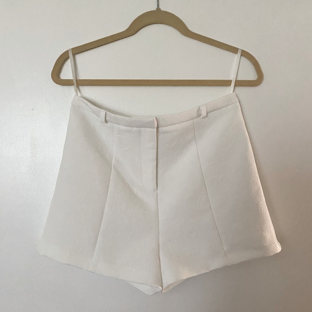 River Island rose printed white shorts